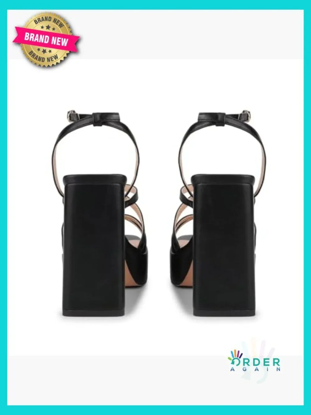 Platform Chunky Heels Block Heel Sandals Open Square Toe Ankle Strap Y2K Chic